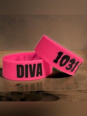 1031 Clothing Mrs. Diva Hot Pink and Black Bracelet Scene Kid MySpace BOTDF